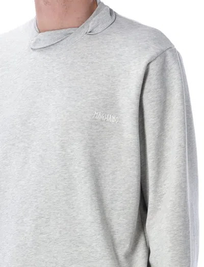 Magliano Crew Neck Fleece Braided In Gray