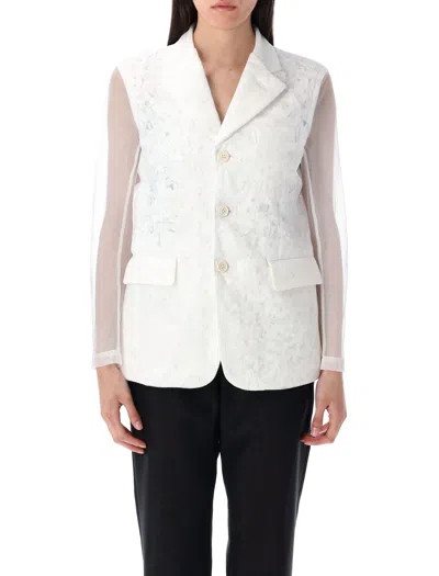 Comme Des Garçons Blazer In White