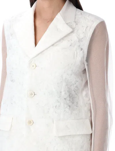 Comme Des Garçons Blazer In White