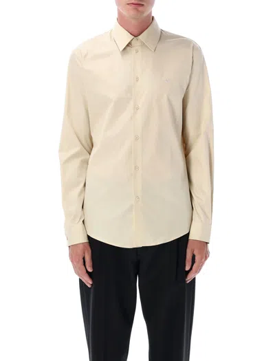 Burberry Man Shirt Beige Size Xxl Cotton In Neutral