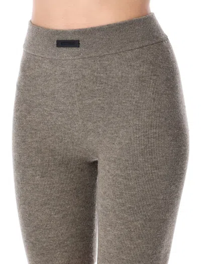 Fear Of God Knit Biker Shorts With Ribbed Texture In Gray