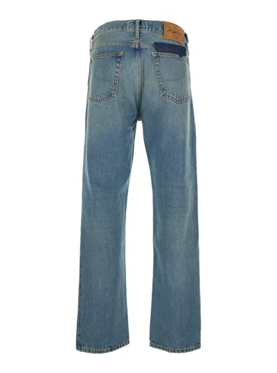 Jacob Cohen Sean Light-blue Five-pocket Jeans With Logo Patch On The Back In Denim Man In Multi