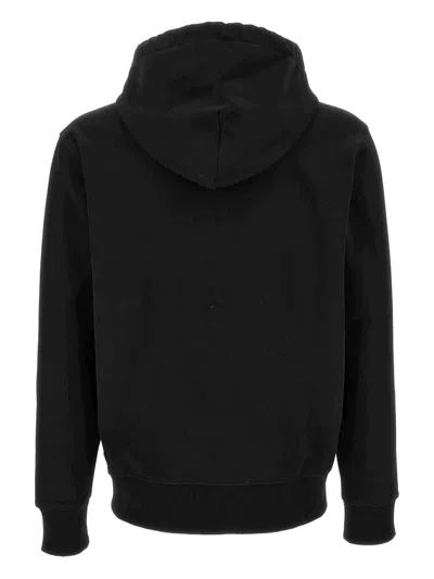 Versace Jeans Couture Hooded Zip-up Sweatshirt In Black