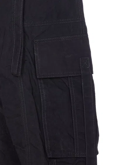 Dolce & Gabbana Waxed Faille Cargo Pants In Black
