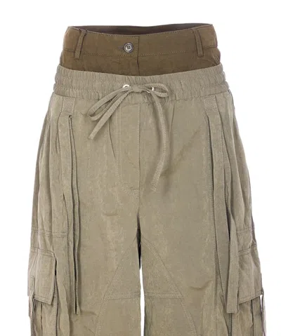 Dolce & Gabbana Waxed Faille Pants In Green