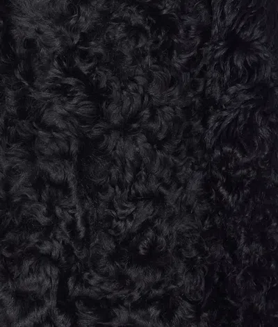 Golden Goose Osanne Jacket Curly Shearling In Black