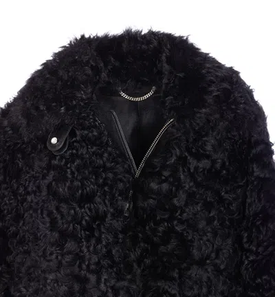 Golden Goose Osanne Jacket Curly Shearling In Black