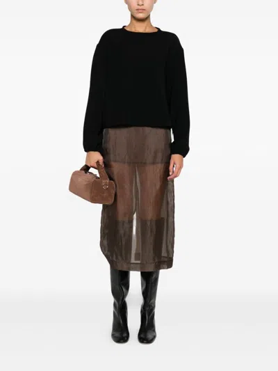 Herno Drawstring-hem Sweatshirt In Black