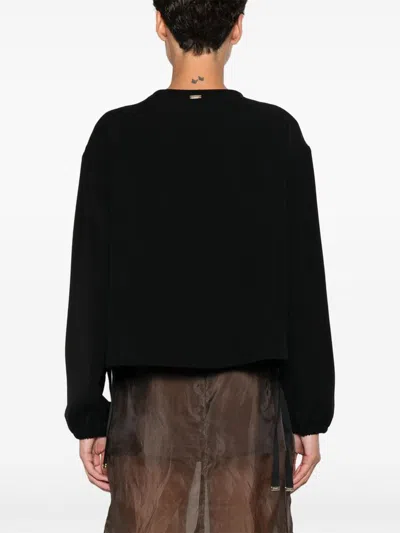 Herno Drawstring-hem Sweatshirt In Black