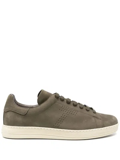 Tom Ford Khaki Nubuck Warwick Sneakers In Multi