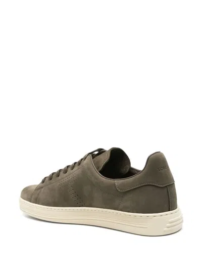 Tom Ford Khaki Nubuck Warwick Sneakers In Multi