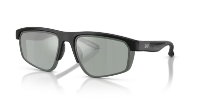 Ea7 Rectangular Unisex Sports Sunglasses In Gray