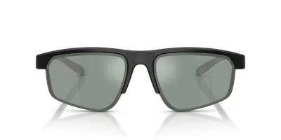 Ea7 Rectangular Unisex Sports Sunglasses In Gray