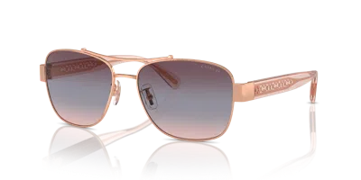 Coach Woman Sunglass Hc7161 Cr617 In Gold