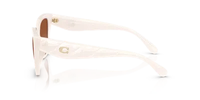 Coach Woman Sunglass Hc8418u Cad18 In Brown