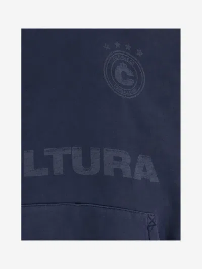 Cultura Cotton Sweatshirt With Logo In Blue