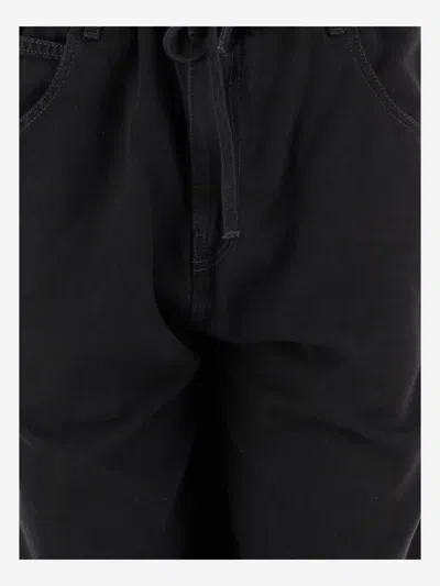 Darkpark Iris Cotton And Lyocell Trousers With Drawstring In Black