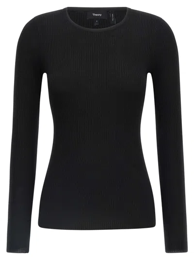 Theory Ribbed Sweater In Black
