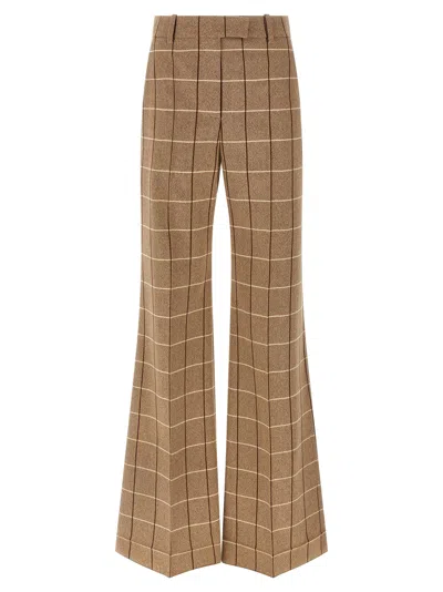 Valentino Garavani Garavani Wool Pants With Window Pattern In Sand