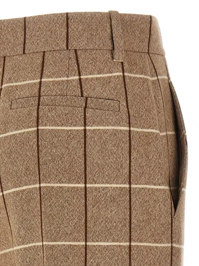 Valentino Garavani Garavani Wool Pants With Window Pattern In Sand
