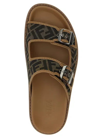 Fendi ' Feel' Sandals In Brown