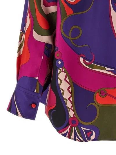 Pucci Orchidee-print Silk Button-down Shirt In Multi