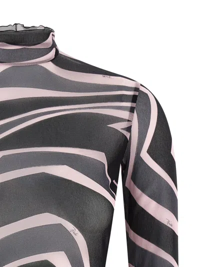 Pucci Emilio  Tulle Sweater In Black