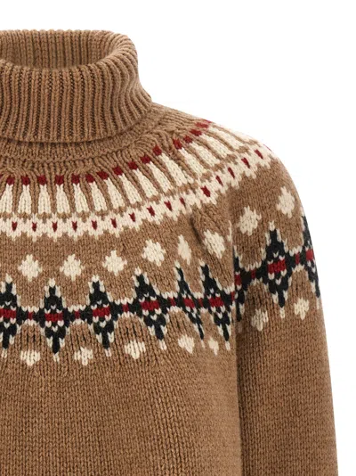 Alanui Sweet Winter Turtleneck Sweater In Brown