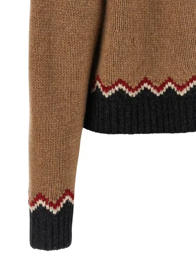 Alanui Sweet Winter Turtleneck Sweater In Brown