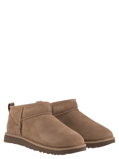 Ugg Classic Ultra Mini Sheepskin Boot In Brown