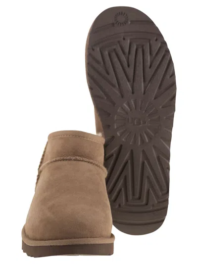 Ugg Classic Ultra Mini Sheepskin Boot In Brown