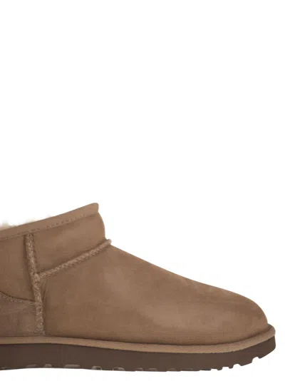 Ugg Classic Ultra Mini Sheepskin Boot In Brown
