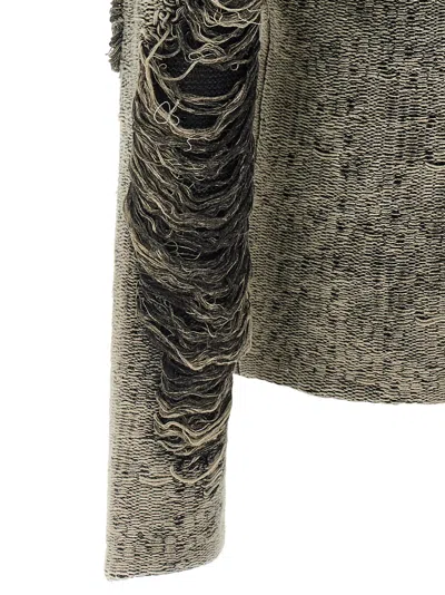 Diesel Destroyed Jumper With Floating Yarns In Multi