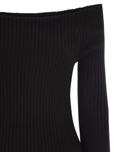 Max Mara Maxmara Arnes1234 Wool And Cashmere Sheath Dress In Black