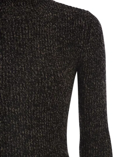 Max Mara Azulene Wool And Cashmere Turtleneck Sweater In Black