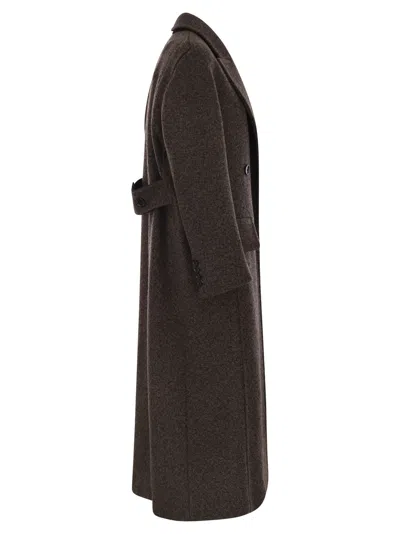 Max Mara Maxmara Arco1234 Coat In Virgin Wool And Cashmere In Brown