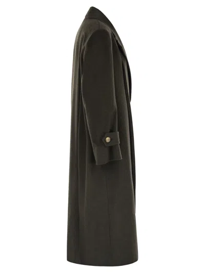 Weekend Max Mara Weekend Maxmara Smalto Wool Drape Coat In Gray