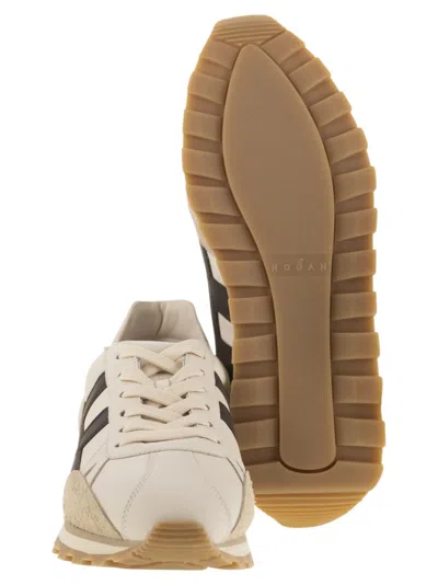 Hogan 86er Leather Trainers In Neutral