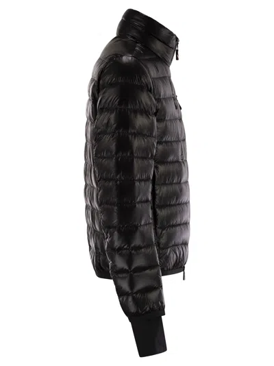 Moncler Hers Padded Down Jacket With Logo-patch In Black