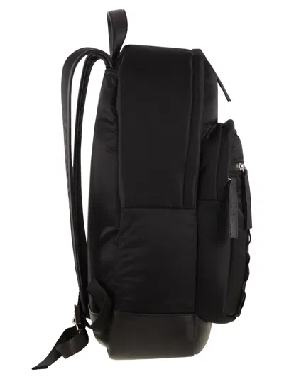 Hogan Technical Fabric Backpack In Black