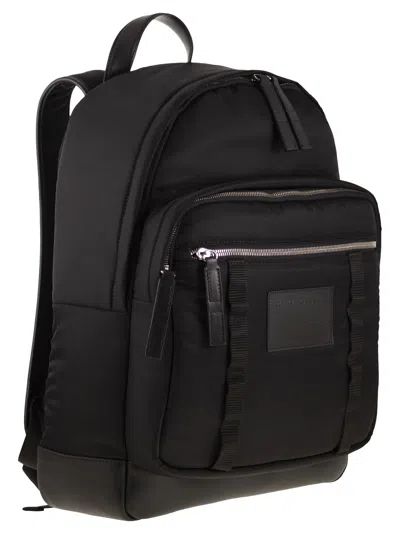 Hogan Technical Fabric Backpack In Black