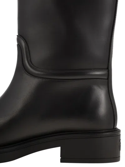 Stuart Weitzman Celia Leather Boot In Black