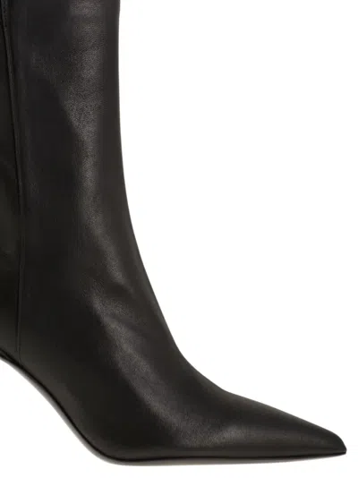 Stuart Weitzman Vinnie Leather Ankle Boot In Black