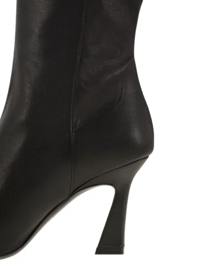 Stuart Weitzman Vinnie Leather Ankle Boot In Black
