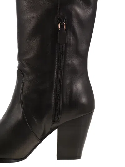 Stuart Weitzman Jolene Leather Boot In Black
