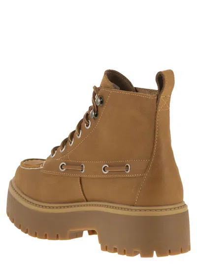 Timberland Stone Street Fringed Boot With Platform In Yellow