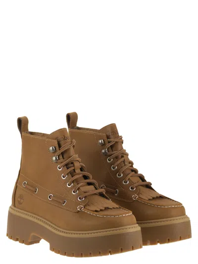 Timberland Stone Street Fringed Boot With Platform In Yellow