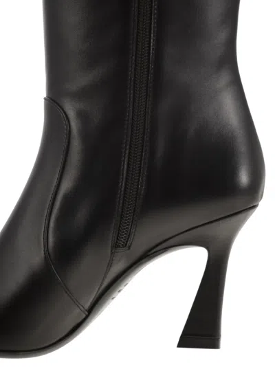 Stuart Weitzman Vinnie Leather Boots In Black
