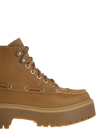 Timberland Stone Street Fringed Boot With Platform In Yellow