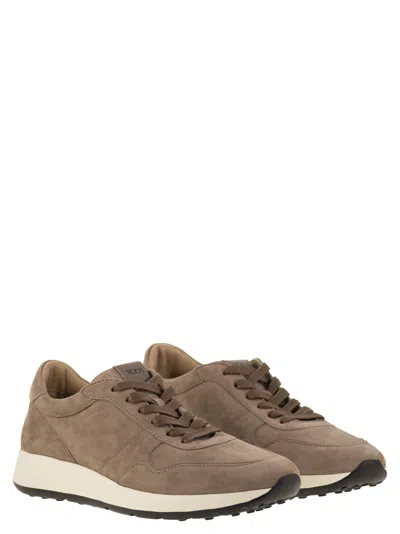 Tod's Suede Sneakers In Beige